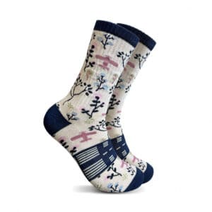 Airplane Floral Crew Socks