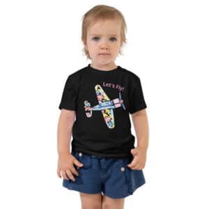 Floral Airplane Toddler Tee