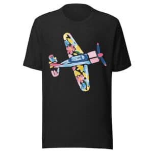 Floral Airplane T-shirt (Unisex Size)