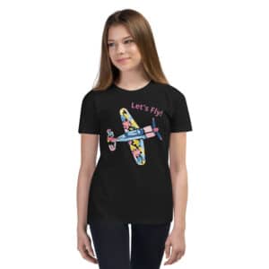 Floral Airplane Youth T-Shirt